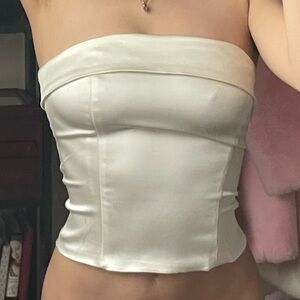 Aritiza White Strapless Tube Top